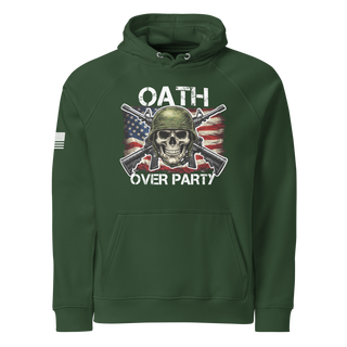 Oath Over Party Hoodie Patriotic Veteran Constitution Apparel Anti Trump Military Skull Hoodie Pro Democracy Veteran Gift